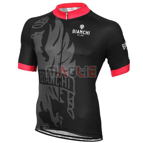 Maglia Bianchi manica corta 2016 rosso e nero