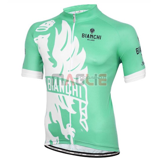 Maglia Bianchi manica corta 2016 verde e bianco