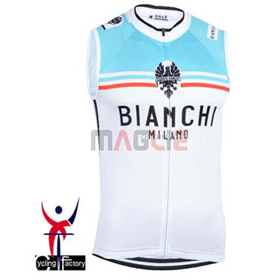 Gilet antivento Bianchi 2015 bianco e blu - Clicca l'immagine per chiudere