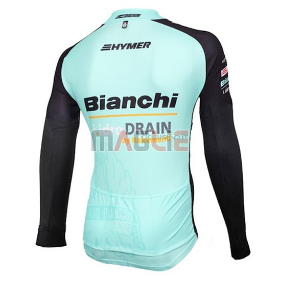 Maglia Bianchi manica lunga 2016 nero e verde