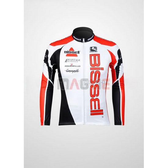 Maglia Bissell manica lunga 2012 bianco e rosso