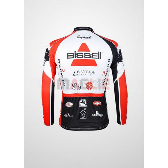 Maglia Bissell manica lunga 2012 bianco e rosso - Clicca l'immagine per chiudere