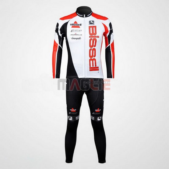 Maglia Bissell manica lunga 2012 bianco e rosso