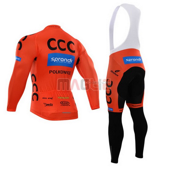 Maglia CCC manica lunga 2015 nero e arancione