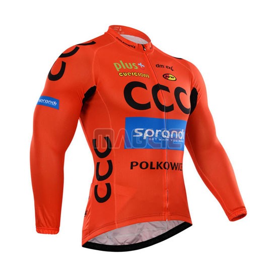 Maglia CCC manica lunga 2015 nero e arancione