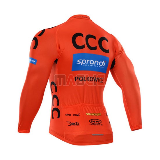 Maglia CCC manica lunga 2015 nero e arancione