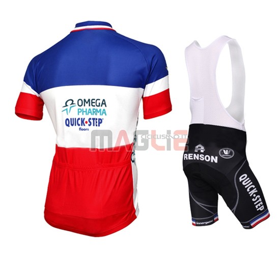 Maglia Quick Step manica corta 2014 blu e rosso
