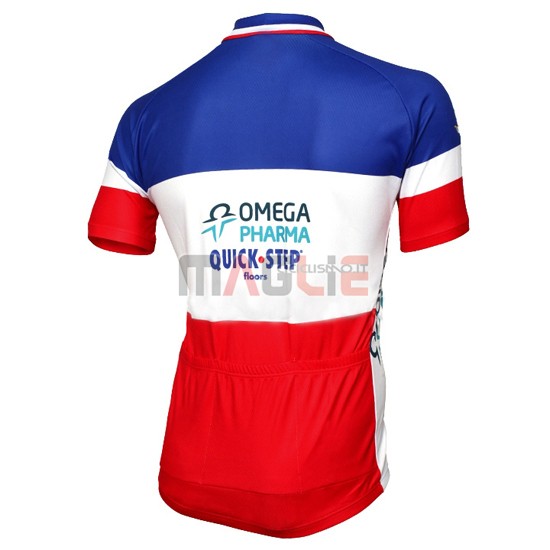 Maglia Quick Step manica corta 2014 blu e rosso