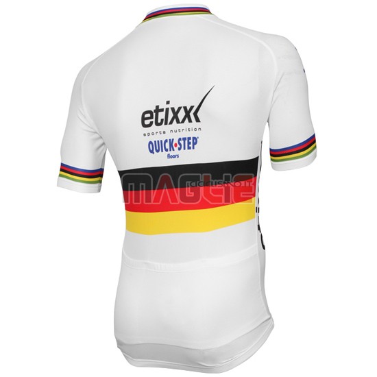 Maglia Quick Step manica corta 2016 bianco e rosso