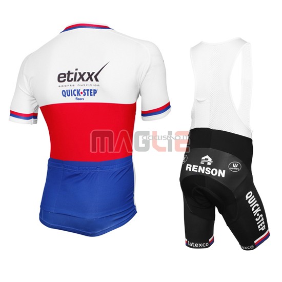 Maglia Quick Step manica corta 2016 blu e bianco