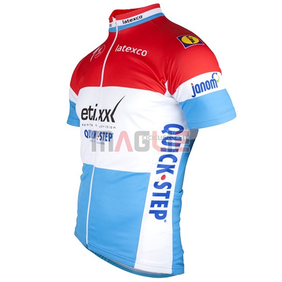 Maglia Quick Step manica corta 2016 blu e rosso