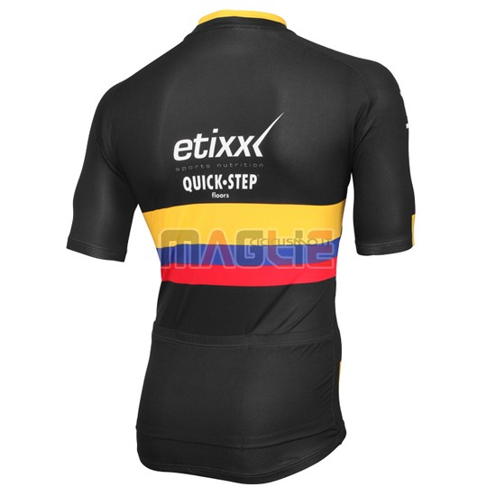 Maglia Quick Step manica corta 2016 nero e giallo