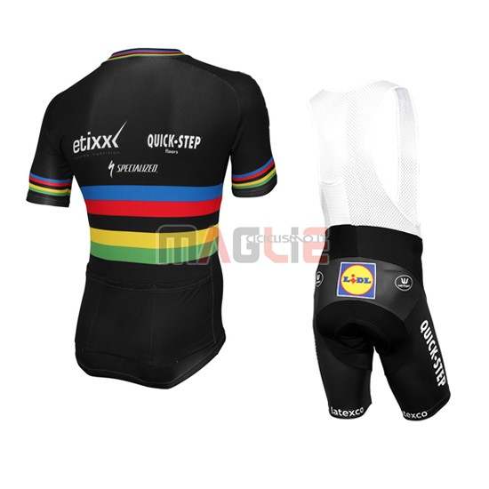 Maglia Quick Step manica corta 2016 Step nero e verde