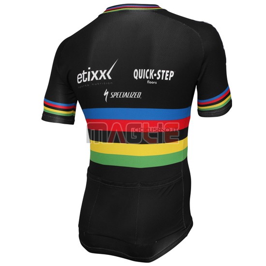 Maglia Quick Step manica corta 2016 Step nero e verde