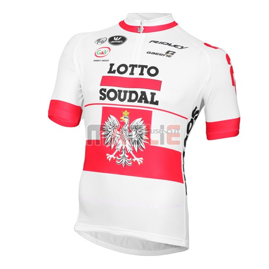 Maglia Lotto manica corta 2016 rosso e bianco