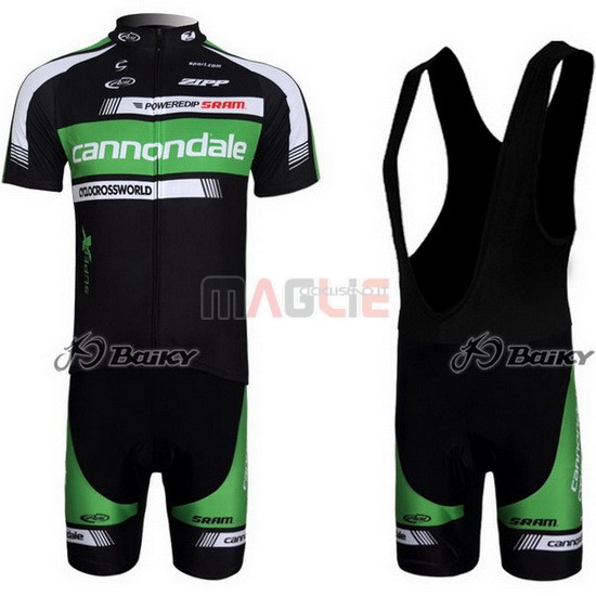 Maglia Cannondale manica corta 2011 nero e verde