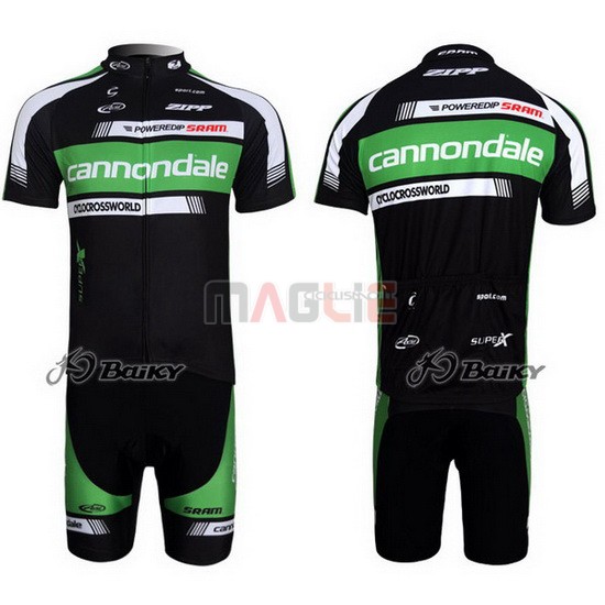 Maglia Cannondale manica corta 2011 nero e verde