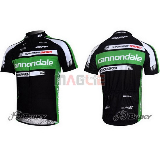 Maglia Cannondale manica corta 2011 nero e verde