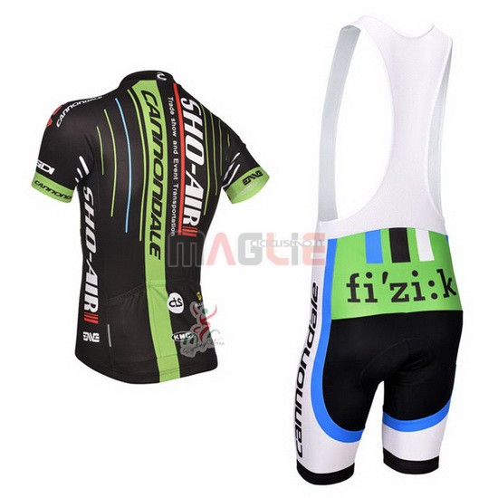 Maglia Cannondale manica corta 2014 nero e verde