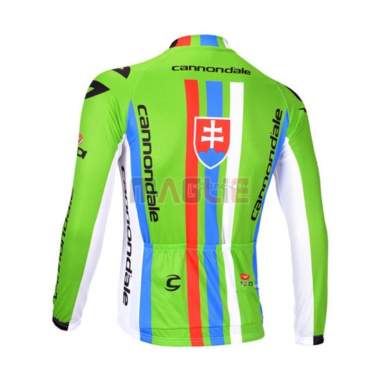 Maglia Cannondale manica lunga 2013 verde e rosso