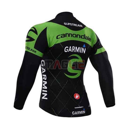 Maglia Cannondale manica lunga 2015 verde e nero