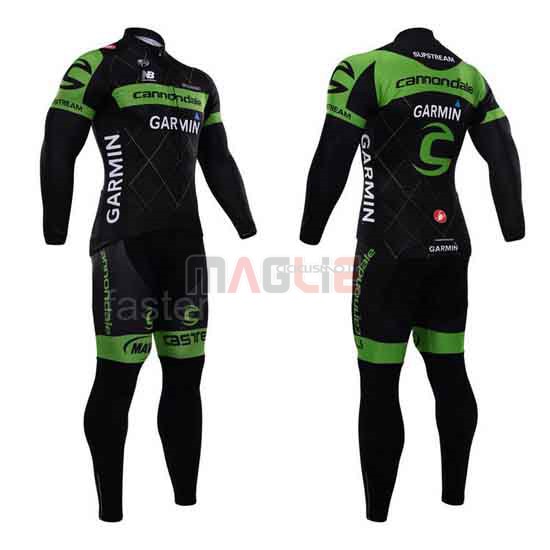 Maglia Cannondale manica lunga 2015 verde e nero