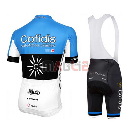 Maglia Cofidis manica corta 2016 celeste e nero