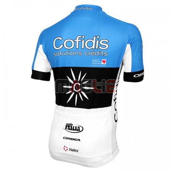 Maglia Cofidis manica corta 2016 celeste e nero