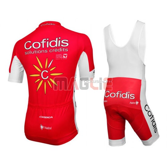 Maglia Cofidis manica corta 2016 rosso e bianco