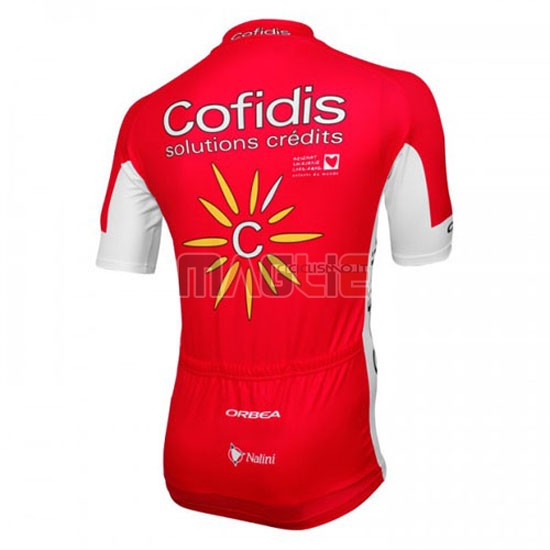 Maglia Cofidis manica corta 2016 rosso e bianco