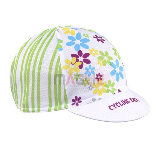 2015 CYCLINGBOX Cappello Ciclismo bianco e verde