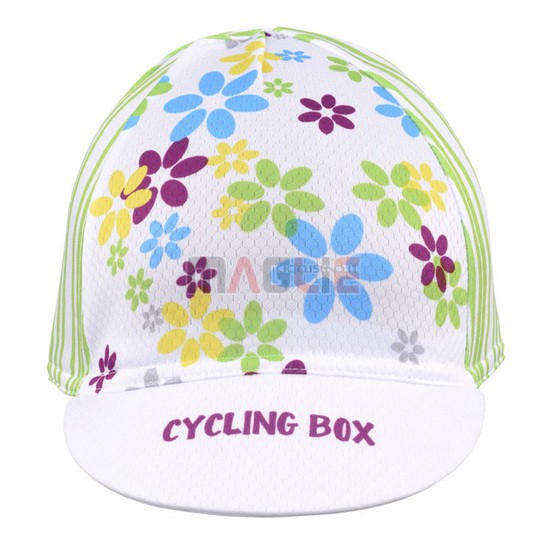2015 CYCLINGBOX Cappello Ciclismo bianco e verde