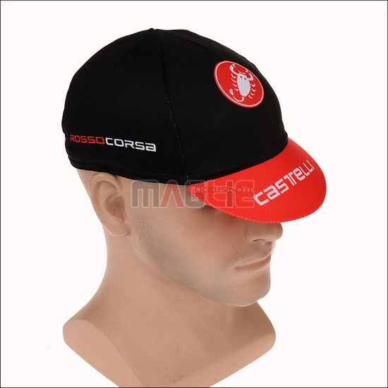 2015 Castelli Cappello Ciclismo nero e rosso