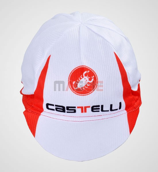2012 Castellii Cappello Ciclismo bianco e rosso
