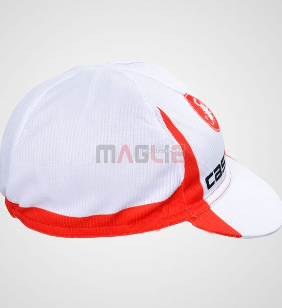2012 Castellii Cappello Ciclismo bianco e rosso