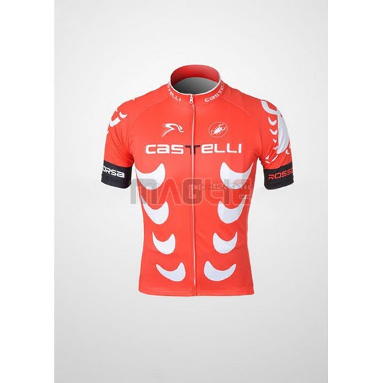 Maglia Castelli manica corta 2010 bianco e rosso