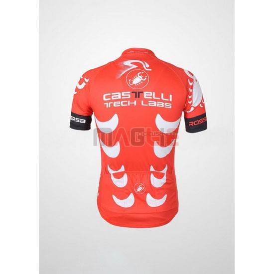 Maglia Castelli manica corta 2010 bianco e rosso