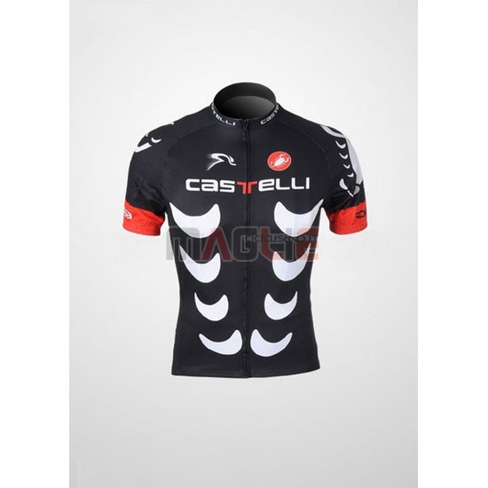 Maglia Castelli manica corta 2010 nero e bianco
