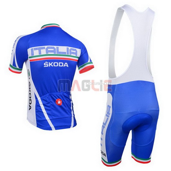 Maglia Castelli manica corta 2013 bianco e blu
