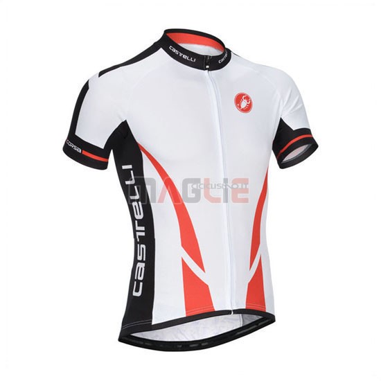 Maglia Castelli manica corta 2014 arancione e bianco
