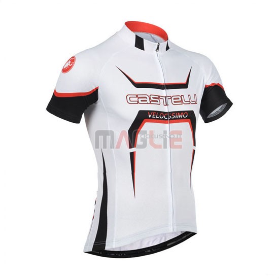 Maglia Castelli manica corta 2014 bianco e nero