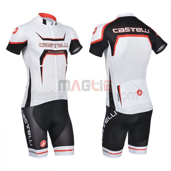 Maglia Castelli manica corta 2014 bianco e nero