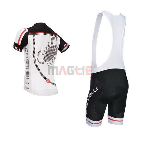 Maglia Castelli manica corta 2014 bianco e rosso