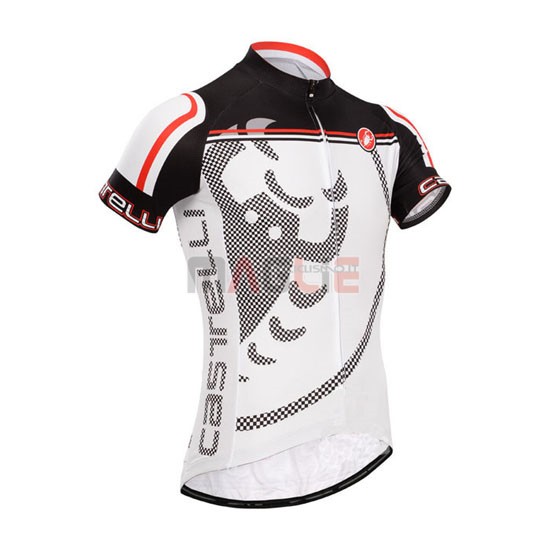 Maglia Castelli manica corta 2014 bianco e rosso