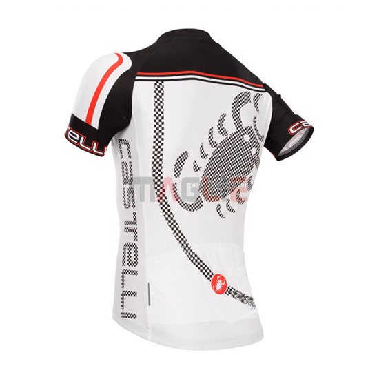 Maglia Castelli manica corta 2014 bianco e rosso