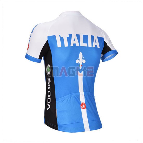 Maglia Castelli manica corta 2014 blu e bianco