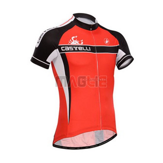 Maglia Castelli manica corta 2014 rosso e nero