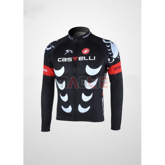 Maglia Castelli manica lunga 2010 nero e bianco