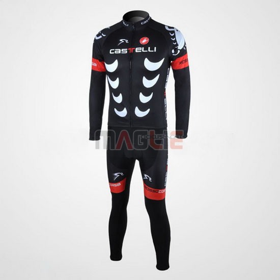Maglia Castelli manica lunga 2010 nero e bianco