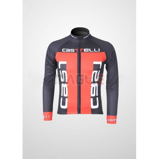 Maglia Castelli manica lunga 2011 arancione e nero